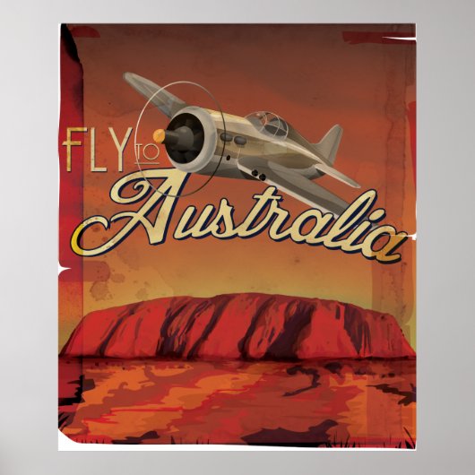 Fliegen nach Australien Poster (Vorne)