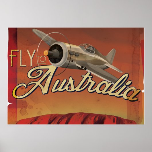 Fliegen nach Australien Poster (Vorne)