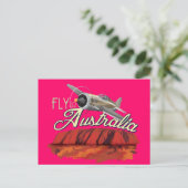 Fliegen nach Australien Postkarte (Stehend Vorderseite)