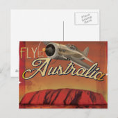 Fliegen nach Australien Postkarte (Vorne/Hinten)