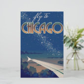 Fliegen nach Chicago Briefpapier (Stehend Vorderseite)