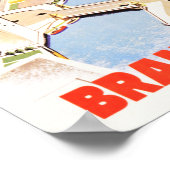 Fliegen nach CHICAGO ILLINOIS USA Retro Airlines T Poster (Ecke)