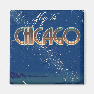 Fliegen nach Chicago Magnet