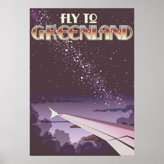 Fliegen nach Grönland Poster (Vorne)