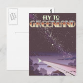 Fliegen nach Grönland Postkarte (Vorne/Hinten)