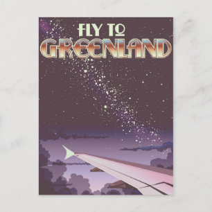 Fliegen nach Grönland Postkarte