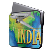 Fliegen nach Indien Laptopschutzhülle (Vorderseite Links)