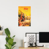 FLIEGEN NACH INDIEN mit BOAC Tours Urlaub Alte Rei Poster (Heimbüro)