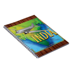Fliegen nach Indien Notizblock