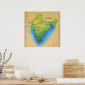 Fliegen nach Indien Poster (Küche)