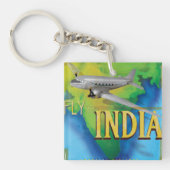 Fliegen nach Indien Schlüsselanhänger (Vorderseite)