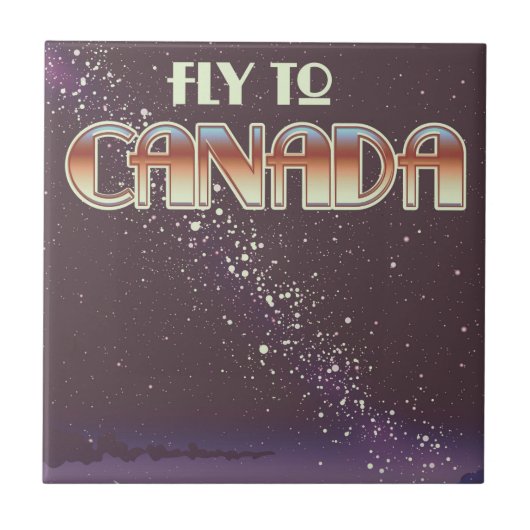 Fliegen nach Kanada Fliese (Vorderseite)