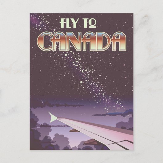 Fliegen nach Kanada Postkarte (Vorderseite)