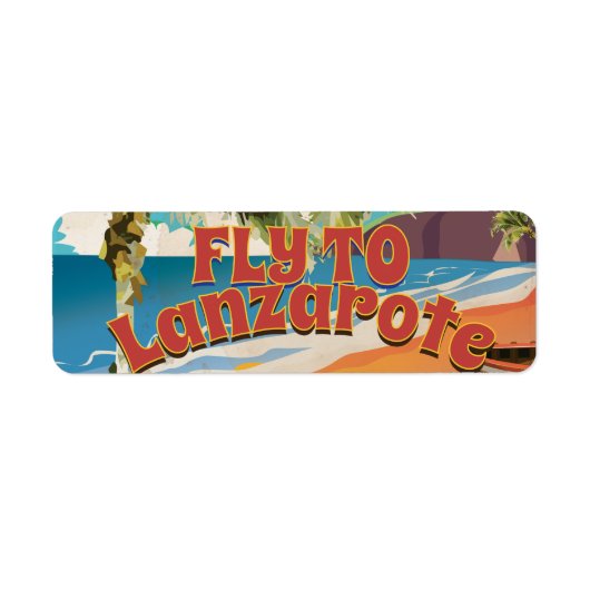 Fliegen nach Lanzarote Vintage Poster (Vorne)