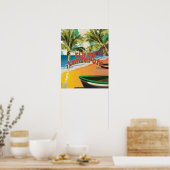 Fliegen nach Lanzarote Vintage Poster (Küche)