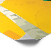 Fliegen nach Lanzarote Vintage Poster (Ecke)