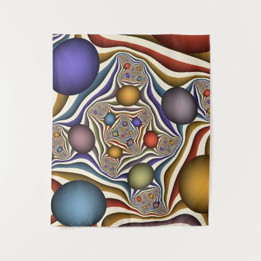 Fliegen nach oben, farbenfrohe moderne Kunst des A Wandteppich (Vorderseite)