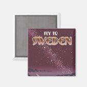 Fliegen nach Schweden Magnet (Vorderseite/Rückseite)