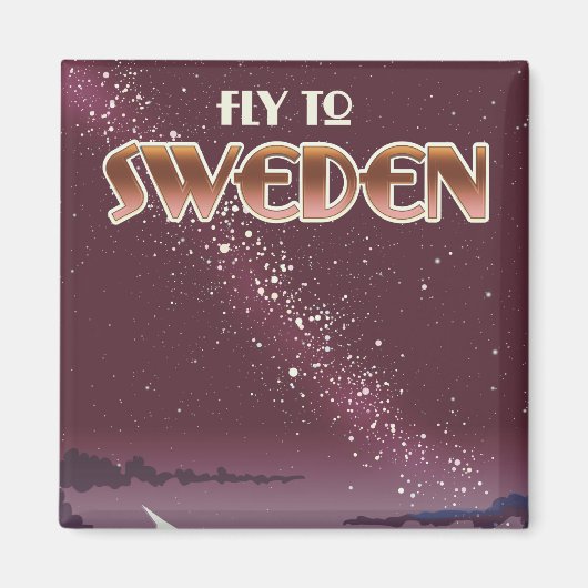 Fliegen nach Schweden Magnet (Vorne)