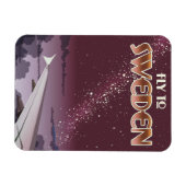 Fliegen nach Schweden Magnet (Horizontal)