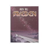 Fliegen nach Schweden Notizblock (Rotiert)