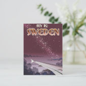 Fliegen nach Schweden Postkarte (Stehend Vorderseite)