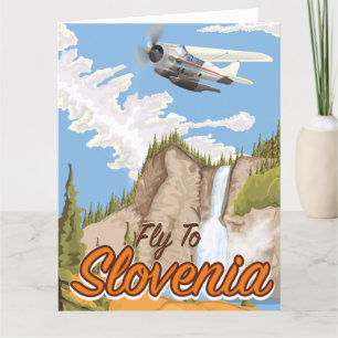 Fliegen nach Slowenien Postkarte
