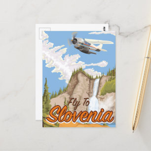 Fliegen nach Slowenien Postkarte