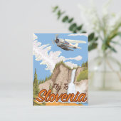 Fliegen nach Slowenien Postkarte (Stehend Vorderseite)