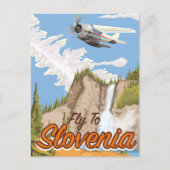 Fliegen nach Slowenien Postkarte (Vorderseite)