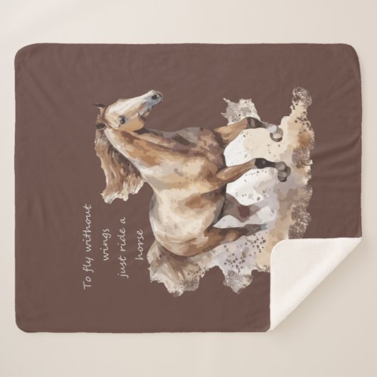 Fliegen ohne Flügel, nur Pferd fahren Sherpadecke (Vorderseite (Horizontal))