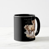 Fliegen ohne Flügel, nur Pferd fahren Tasse (VorderseiteRechts)