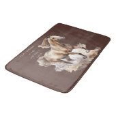 Fliegen ohne Flügel - Reiten mit Pferdegewohnheite Badematte (Schrägansicht)