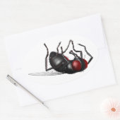 Fliegen Ovaler Aufkleber (Umschlag)