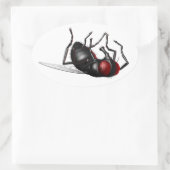 Fliegen Ovaler Aufkleber (Tasche)