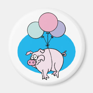 Fliegen-Party-Schwein Magnet