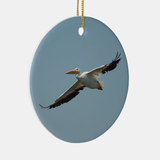 Fliegen-Pelikan 8 Keramik Ornament (Rechts)