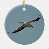 Fliegen-Pelikan 8 Keramik Ornament (Hinten)