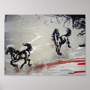 "Fliegen-Pferde " Poster