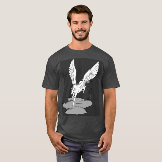 Fliegen-Pferdedunkelheits-T-Shirt T-Shirt (Vorne ganz)