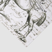 Fliegen-Pferdeskript-Digital-Collagen-Seidenpapier Seidenpapier (Detail)