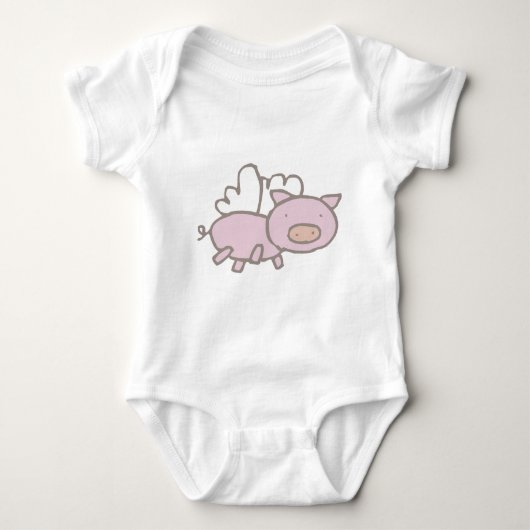 Fliegen Piggy Baby Strampler (Vorderseite)