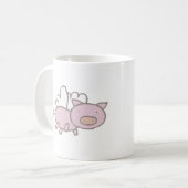 Fliegen Piggy Kaffeetasse (Vorderseite Links)