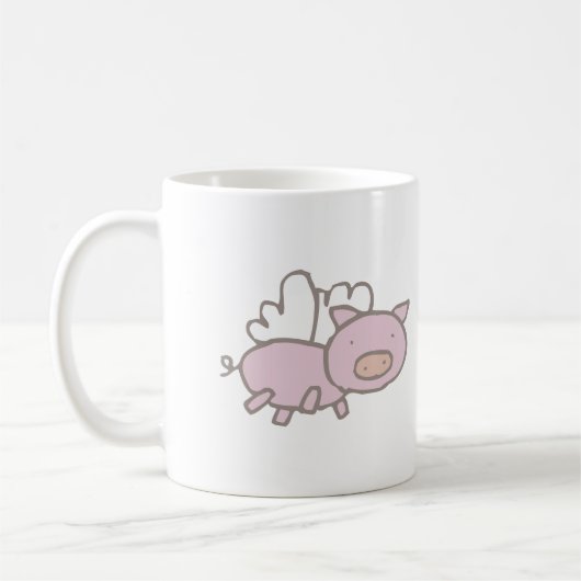 Fliegen Piggy Kaffeetasse (Links)