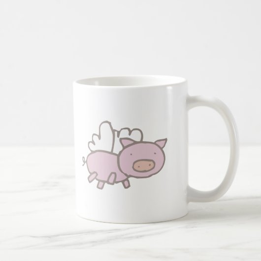 Fliegen Piggy Kaffeetasse (Rechts)