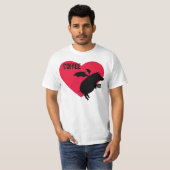 Fliegen piggy mit Kaffee T-Shirt (Vorne ganz)