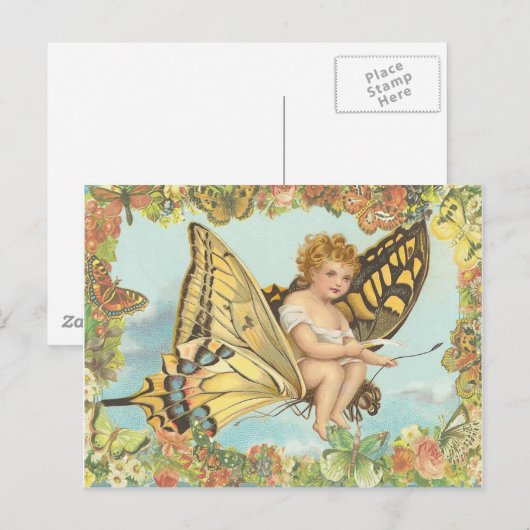 Fliegen Postkarte (Vorne/Hinten)