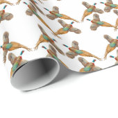 Fliegen Ringneck Fasan-Vogel-Packpapier Geschenkpapier (Rolleneckpunkt)