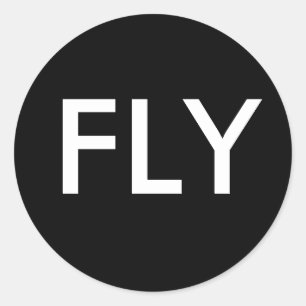 FLIEGEN RUNDER AUFKLEBER