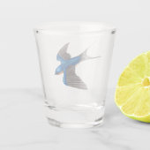 Fliegen-Scheunen-Schwalbe Schnapsglas (Rückseite)